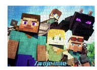 Puzzle - Puzzle ŚWIĄTECZNE MINECRAFT A3 252 el z Nadrukiem + IMIĘ Pudełko 52 - miniaturka - grafika 1