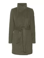Płaszcze damskie - bestseller a/s Damski płaszcz VMTWODOPE 3/4 Wool Jacket GA NOOS płaszcz, Ivy Green/Szczegóły: solidny, L - miniaturka - grafika 1