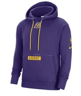 Bluzy męskie - Męska Bluza Nike NBA Los Angeles Lakers Luźna Ciepła DN4706-504 S - miniaturka - grafika 1