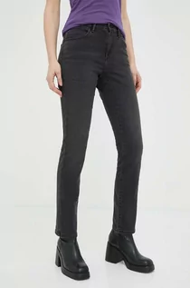 Spodnie damskie - Wrangler jeansy Slim damskie kolor czarny - grafika 1