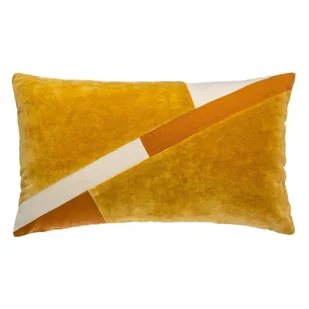 Atmosphera Poduszka dekoracyjna PATCH 30 x 50 cm kolor żółty 168825R - Poduszki dekoracyjne - miniaturka - grafika 1