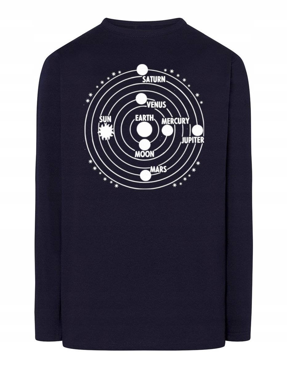 Longsleeve męski nadruk Ziemia PLANETY r.3XL