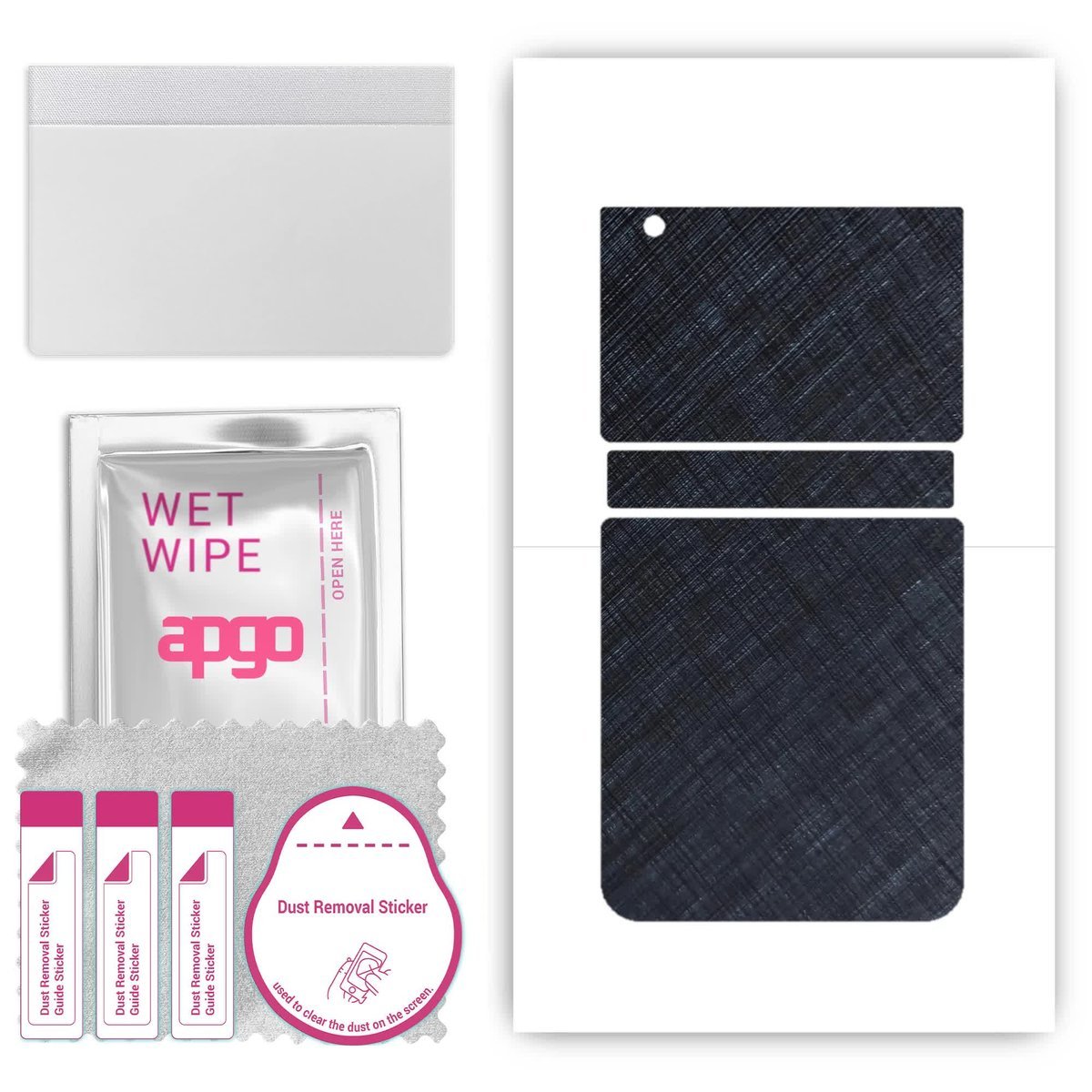 Folia naklejka skórka strukturalna na TYŁ do Samsung Galaxy Z Flip 3 - Tytan Niebieski - apgo SKINS