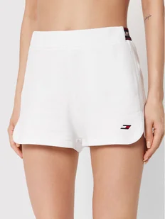 Tommy Hilfiger Szorty sportowe Tape S10S101432 Biały Regular Fit - Spodenki damskie - miniaturka - grafika 1