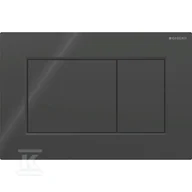 Stelaże i zestawy podtynkowe do WC - Przycisk uruchamiający Geberit Sigma01, przedni, czarny, prostokątny - miniaturka - grafika 1