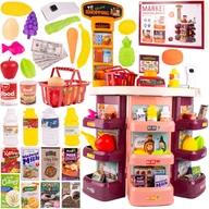 Zabawy w naśladowanie dorosłych - Sklep Stragan Supermarket Dla Dzieci + 44 Elementy - miniaturka - grafika 1