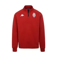 Bluzy męskie - Kappa Męska bluza z kapturem Ablas Pro 6 Monaco, czerwona Dk/szara Dk, L - miniaturka - grafika 1