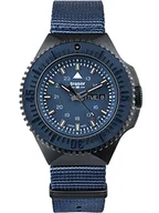 Moda i Uroda OUTLET - Traser Męski analogowy zegarek kwarcowy z tekstylnym paskiem 109856, niebieski - miniaturka - grafika 1