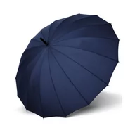 Parasole - Parasol męski Doppler London Wood manualny długi granatowy - miniaturka - grafika 1