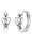 Tess Diamonds Srebrne kolczyki-kreole z diamentami