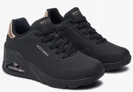 Sneakersy damskie - Buty sneakersy damskie Skechers Uno Wedge Hi Steps czarne 39 Eu - miniaturka - grafika 1