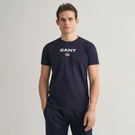 Koszulki męskie - Męska Koszulka z krótkim rękawem GANT JERSEY C-NECK T 902319008.433 – Granatowy - miniaturka - grafika 1