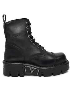 NEW ROCK Glany M-NEWMILI083-S19 Czarny - Glany damskie - miniaturka - grafika 1