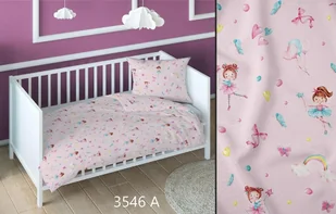 Pościel bawełniana 160x200 baletnica różowa dziecięca zapinana na suwak KARO Bawełna Max - Pościel dla dzieci - miniaturka - grafika 1
