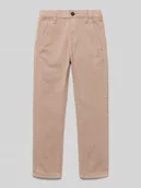 Spodnie i spodenki dla chłopców - Chinosy o kroju regular fit z mieszanki bawełny model ‘PELLE’ - miniaturka - grafika 1