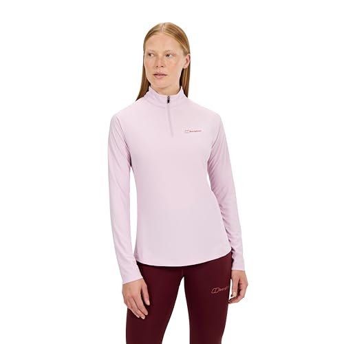 Berghaus Damska koszulka z długim rękawem 24/7 Base Zipls, Pale Dawn, 16