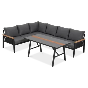 Narożnik ogrodowy ASCONA DINING Dark Grey - Focus Garden - Meble ogrodowe - miniaturka - grafika 1