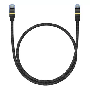 Kabel sieciowy w oplocie kat. 7 Baseus Ethernet RJ45, 10Gbps, 0,5m (czarny) - Kable miedziane - miniaturka - grafika 2