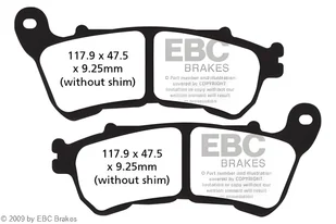 Klocki hamulcowe EBC FA640 Blackstuff Aramidowe klocki hamulcowe z ABE do Harley Davidson XLX Sportster Forty Eight XLCX Roadster XL N Iron L Super Low XL NS IRON Rok 2014 - 2020 - Klocki hamulcowe - miniaturka - grafika 1