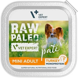 VetExpert Raw Paleo Indyk Pate Mini Adult alu tray 150g - Mokra karma dla psów - miniaturka - grafika 1