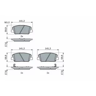 Klocki hamulcowe - komplet BOSCH 0 986 494 979 - Klocki hamulcowe - miniaturka - grafika 1