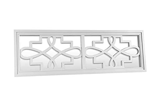 Prostokątne lustro ścienne rama z tworzywa sztucznego kolor biały 30*3*91 cm schabby chic MOG-818523