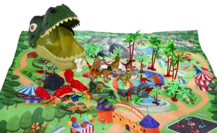 Zestaw figurek "Świat dinozaurów" dla dzieci 3+ Głowa dinozaura + mata krajobrazowa - Zabawki interaktywne dla dzieci - miniaturka - grafika 5