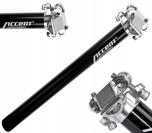 Accent Wspornik siodła SP-408 czarny / Długość: 350 mm / Średnica: 26,2 - Siodełka rowerowe i akcesoria - miniaturka - grafika 1