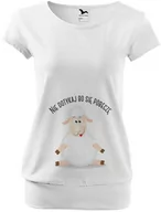 Gadżety dla niej i dla niego - Koszulka ciążowa Przyszła Mama - Nie dotykaj bo się pobeczę - miniaturka - grafika 1