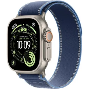 Apple Watch Ultra 3 GPS + Cellular 49mm Tytan naturalny pasek Trail S/M Niebieski - Smartwatch - miniaturka - grafika 1
