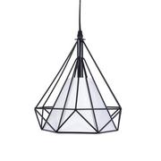 Lampy sufitowe - Abigali Druciana LAMPA wisząca DIAMOND CHNR-E27 Abigali metalowa OPRAWA druciak zwis czarny CHNR-E27 - miniaturka - grafika 1