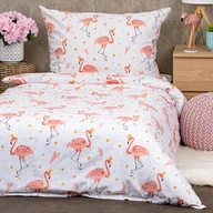 Pościel dla dzieci - 4Home Bawełniana pościel dziecięca Flamingo , 140x 200 cm, 70 x 90 cm, 140 x 200 cm, 70 x 90 cm - miniaturka - grafika 1