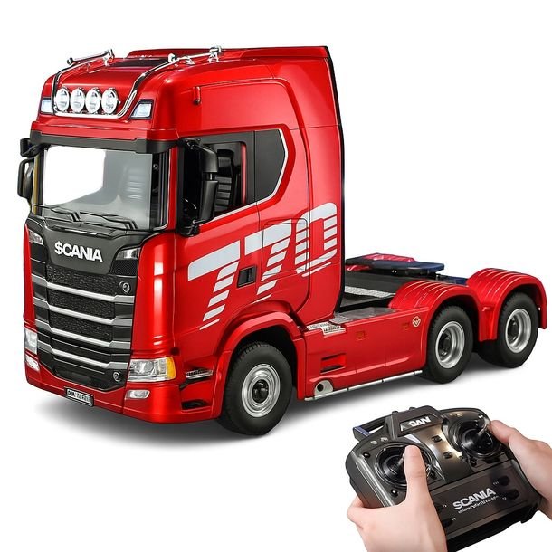Zdalnie Sterowana Ciężarówka Scania 770s Tir Rc Laweta Skala 1:18 Auto