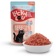 Mokra karma dla kotów - Lucky Lou Lifestage Adult Drób i wołowina saszetka 125g - miniaturka - grafika 1