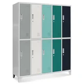 Szafy biurowe - JAN NOWAK model BARTEK szafa socjalna BHP na odzież 10-drzwiowa BARTEK - miniaturka - grafika 1