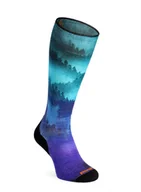 Skarpetki sportowe męskie - Skarpety narciarskie Smartwool Ski Targeted Cushion Compression Print OTC Socks - black - miniaturka - grafika 1