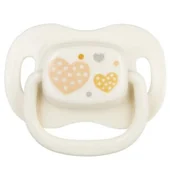 Smoczki do butelek - Smoczek CANPOL BABIES Newborn Symetryczny 6-18 m Beżowy - miniaturka - grafika 1