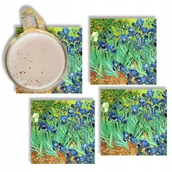 Gadżety dla niej i dla niego - Zestaw Podkładki Szklane pod Kubek 4 Szt Mix Wzory - miniaturka - grafika 1