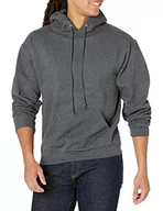 Bluzy męskie - Jerzees Męska bluza z kapturem z polaru, Bluza z kapturem - Black Heather, XXL - miniaturka - grafika 1
