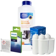 Akcesoria i części do ekspresów do kawy - Zestaw Philips - Filtr Philips Intenza+ CA6702 3szt, Uniwersalny Odkamieniacz 500ml, Philips CA6705/10 Środek do Obiegu Mleka - miniaturka - grafika 1