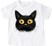 Koszulki dla dziewczynek - koszulka z kotem dla dziecka wzór kot1 - miniaturka - grafika 1