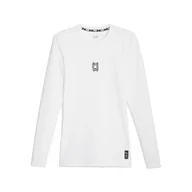 Koszulki sportowe męskie - Męska koszulka z długim rękawem do koszykówki Hoops Team PUMA White - miniaturka - grafika 1