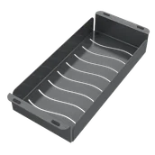 Akcesoria do armatury i ceramiki - WKŁADKA STALOWA DO ZLEWU KOSZYK CZARNY 42x18 cm - miniaturka - grafika 1