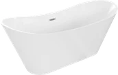 Wanny - Mexen Celia wanna wolnostojąca 170 x 75 cm, biała, przelew chrom - 52331707500-01 - miniaturka - grafika 1
