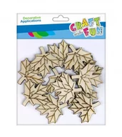 Pozostałe akcesoria dla plastyków - Craft with Fun Ozdoba dekoracyjna Drew samoprzylepna Lisc 4cm/10szt 12/432 - miniaturka - grafika 1