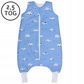 Śpiworki dla dzieci - CAŁOROCZNY ŚPIWOREK Z NOGAWKAMI 56-68 XS 2,5 TOG BAWEŁNA100% PRODUKT POLSKI - miniaturka - grafika 1