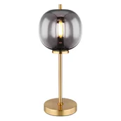Lampy stojące - Globo Blacky 15345TMM lampa stołowa lampka 1x40W E14 dymiona/mosiądz - miniaturka - grafika 1