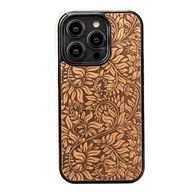 Etui i futerały do telefonów - Drewniane Etui Bewood iPhone 14 Pro LIŚCIE JABŁOŃ - miniaturka - grafika 1