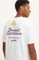Koszulki męskie - Hummel t-shirt bawełniany Hummel x Peanuts męski kolor biały z nadrukiem 226086 - miniaturka - grafika 1