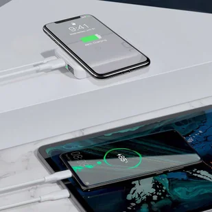 Baseus Mini S power bank 10000mAh 18W bezprzewodowa ładowarka Qi 10W USB / USB Typ C PowerDelivery QC3.0 biały (PPXFF10W-02) - Ładowarki do telefonów - miniaturka - grafika 18